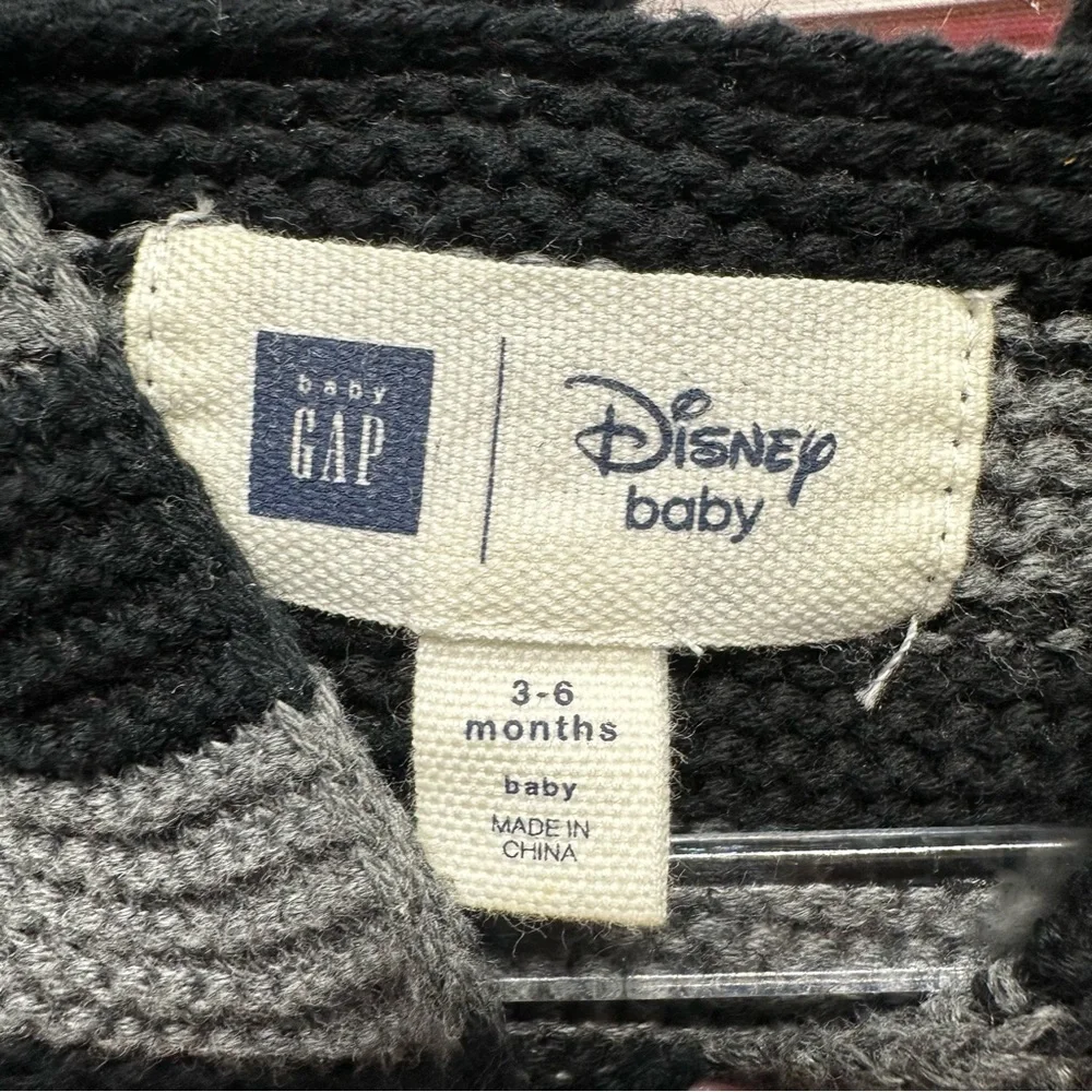 GAP Mickey Mouse Hooded Sweater Size 3-6 Months